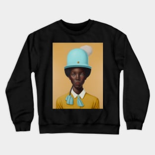 Girl in a Hat Crewneck Sweatshirt